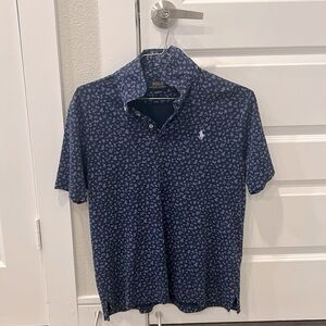 Ralph Lauren Polo Dark Blue Floral Print M Classic Fit